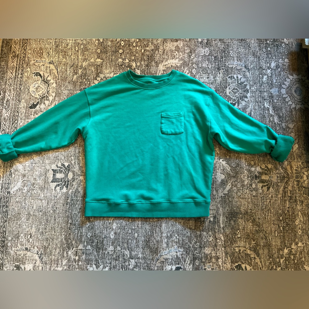 Mini Boden Vibrant Teal Crewneck Sweatshirt